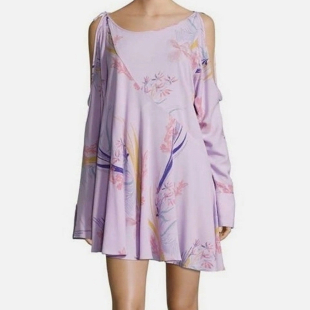 Free People Clear Skies Cold Shoulder Mini Dress Size Small